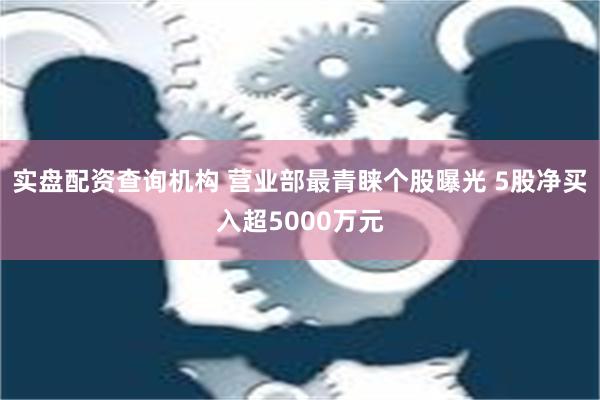 实盘配资查询机构 营业部最青睐个股曝光 5股净买入超5000万元