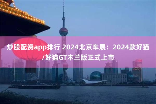 炒股配资app排行 2024北京车展：2024款好猫/好猫GT木兰版正式上市